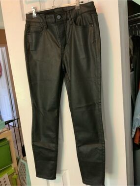 White House Black Market Black Coated Skinny Jeans